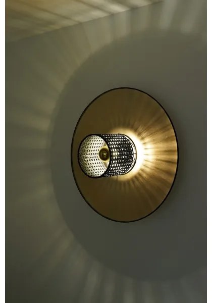 Duolla - Applique TOKYO RATTAN 1xE27/15W/230V diametro 50 cm oro/nero