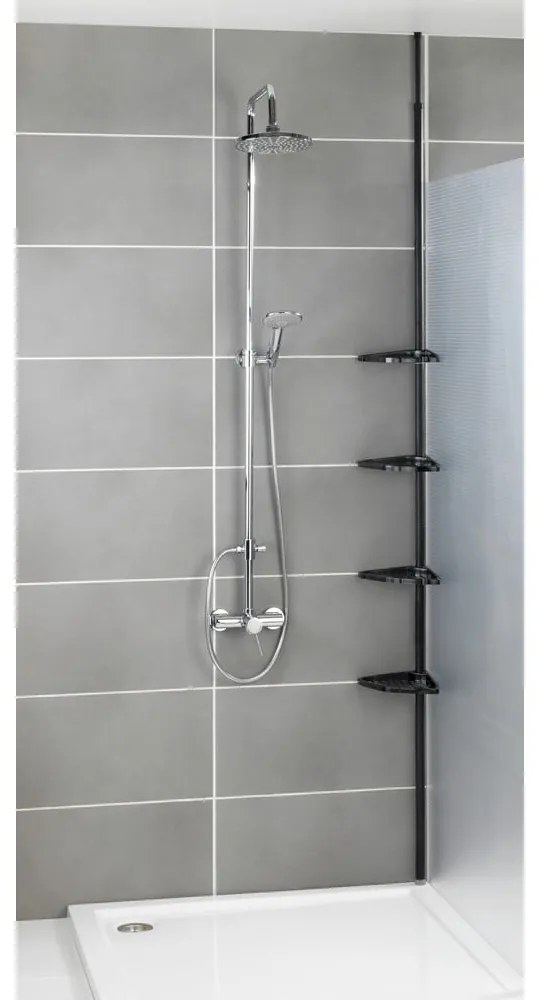 Mensola telescopica angolare nera per il bagno Opal - Allstar