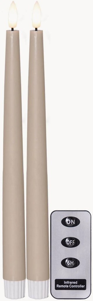 Candele LED a fiamma Slim e telecomando, 2 pz