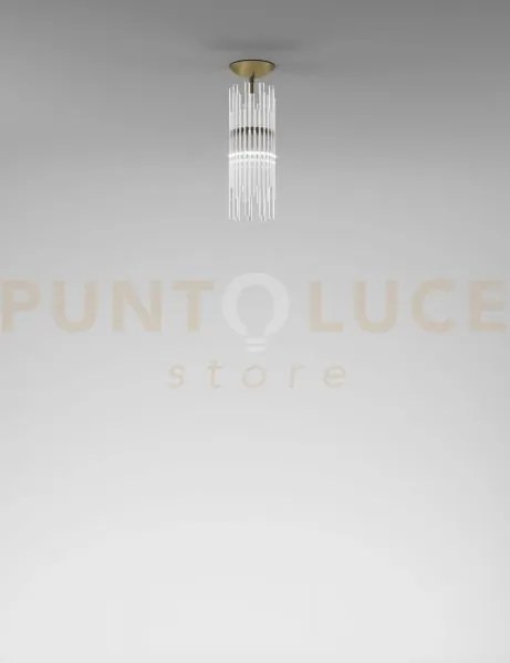 Diadema lampada da soffitto p cristallo bronzo satinato 1 luce atta...