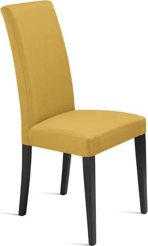 Sedia in tessuto Giallo con gambe in legno DENVER 2 sedie