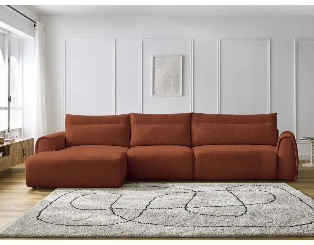 Divano angolare arancione Aden – Bobochic Paris