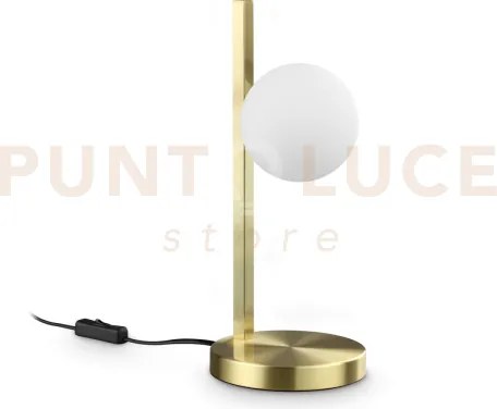 Binomio lampada da tavolo 1 luce attacco g9 ottone lampadina inclusa