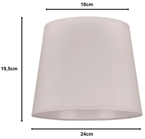 Duolla - Paralume per lampada da tavolo CLASSIC M E27 diametro 24 cm bianco