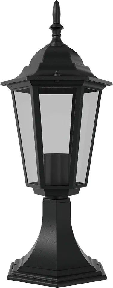 Paletto Lanterna Vintage 40cm E27 IP54 Nero - Serie Tosca