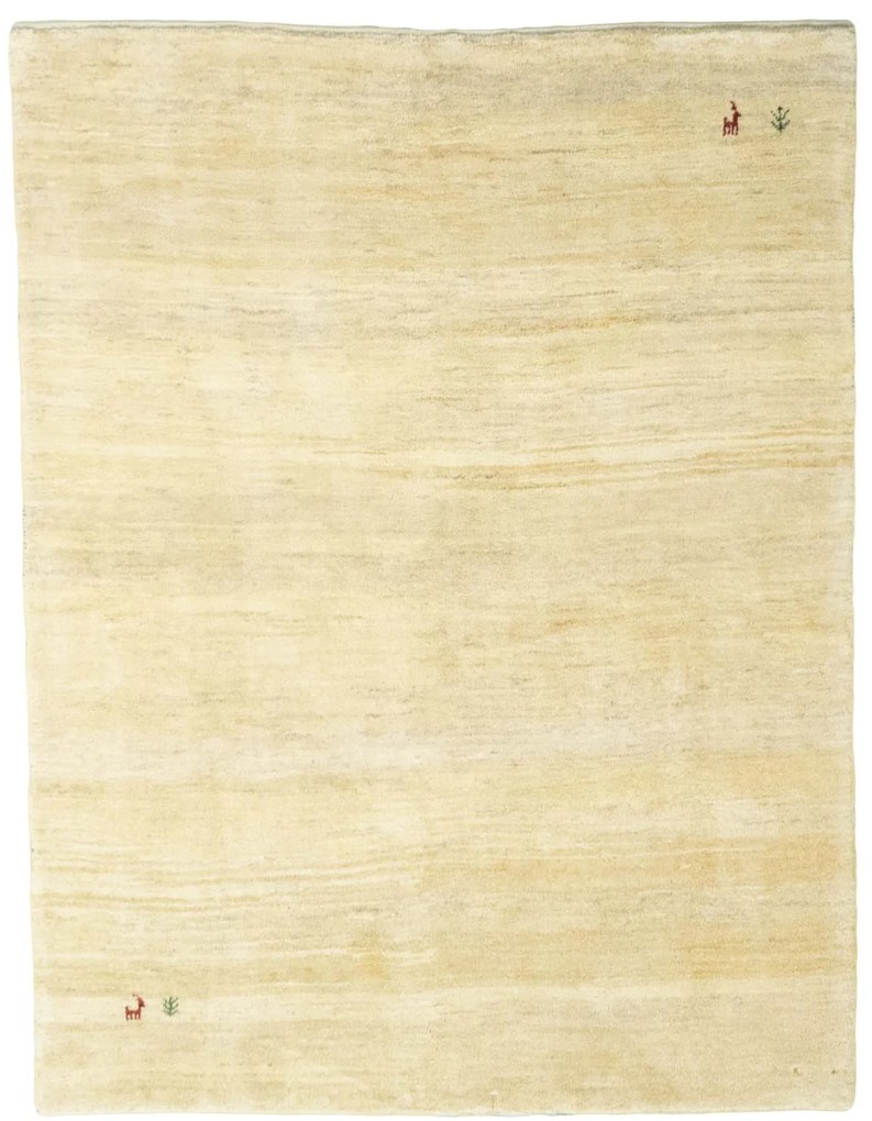 Gabbeh Tappeto 150 x 200 Beige (Iran) Annodato A Mano
