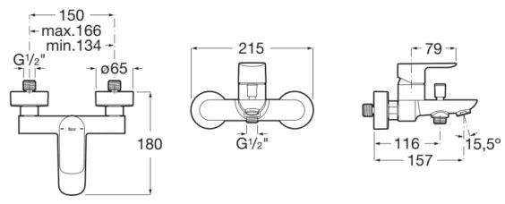 Roca A5A026EC00 - Miscelatore vasca CALA cromo lucido