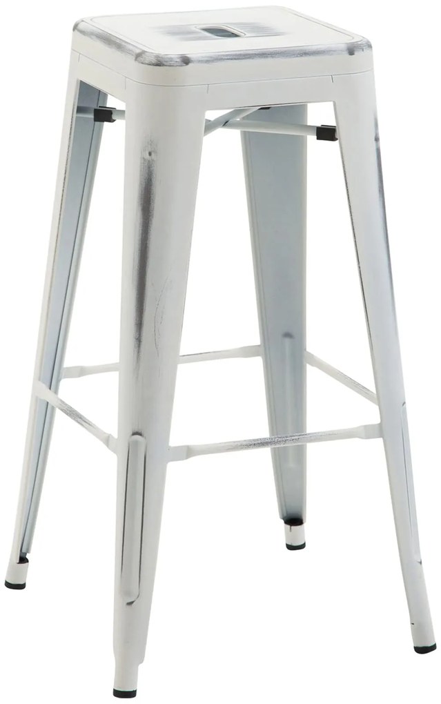 Sgabello Bar Joshua V2: Design Industriale E Stabile / Antik Weiß