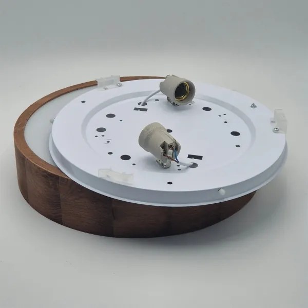 Brilagi - LED RGBW dimmerabile plafoniera CARVALHO 2xE27/15W/230V Wi-Fi rovere pr. 37,5