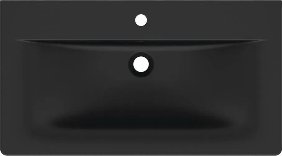 Lavabo nero opaco in ceramica 84x46 cm Silk Black - Ideal Standard