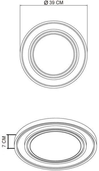 Globo 48136-24 - Plafoniera LED LOGAN LED/24W/230V 3000K diametro 39 cm