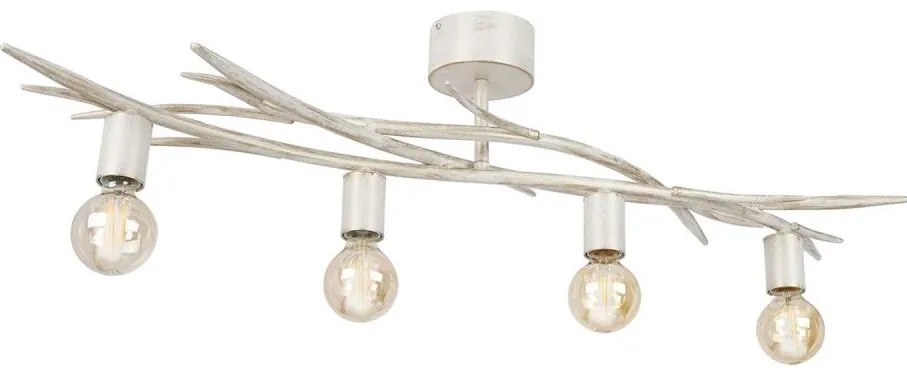 Plafoniera GARNISH 4xE27/15W/230V bianco/patina