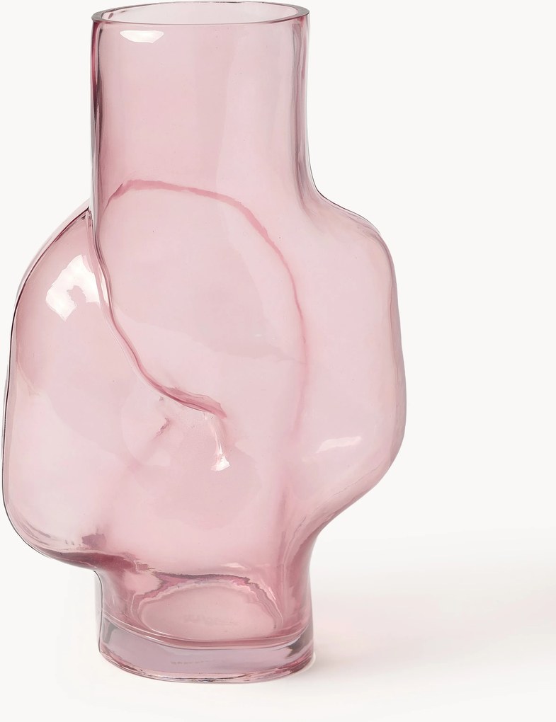Vaso in vetro fatto a mano Gleam, Alt. 32 cm