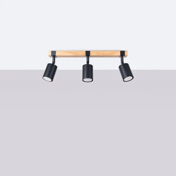 Sollux SL.1345 - Faretto FAGER 3xGU10/10W/230V nero