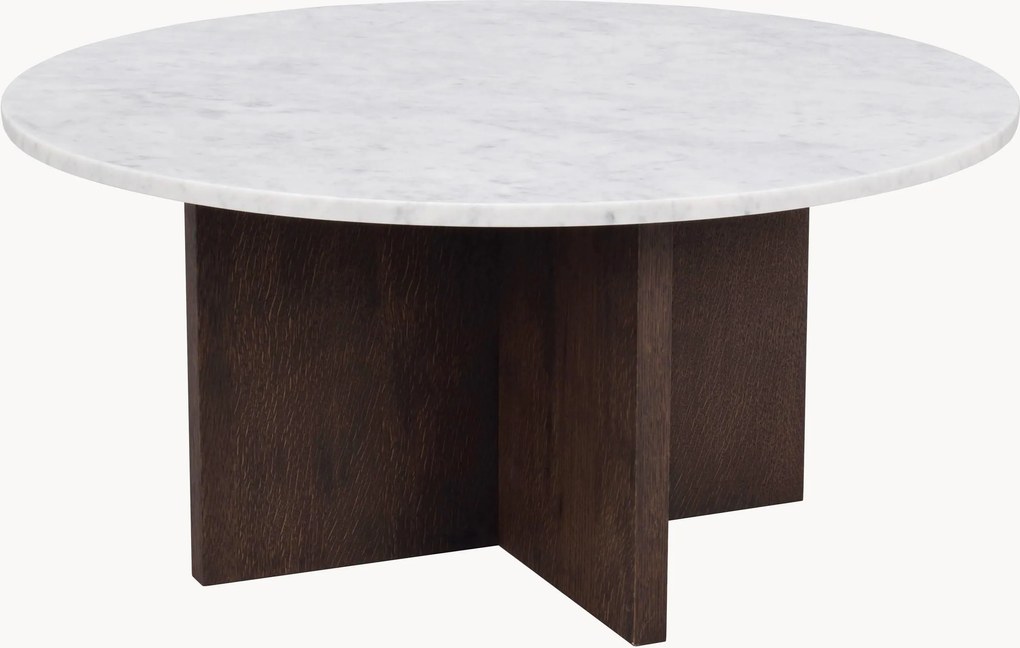 Tavolino da salotto rotondo con piano in marmo Brooksville