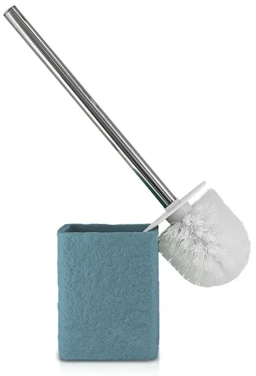Scopino bagno da appoggio turchese cobalto in resina effetto pietra