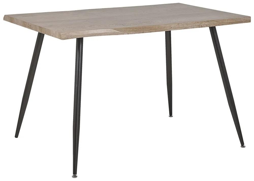 Tavolo da pranzo legno chiaro/nero 120 x 80 cm LUTON Beliani