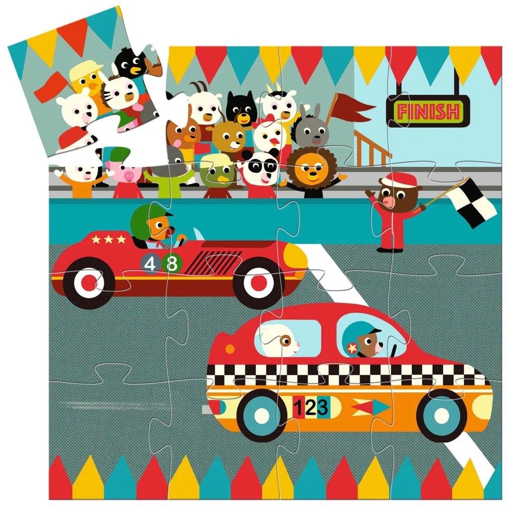 Puzzle - Auto da corsa - 16 pz