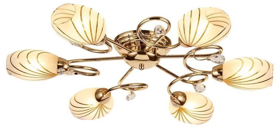 Brilagi - Lampadario a plafone MEGAPOLIS 6xE14/60W/230V oro