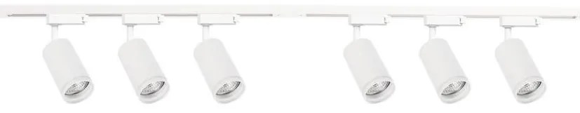 Faretto per sistema a binario PIPE 6xGU10/10W/230V, bianco