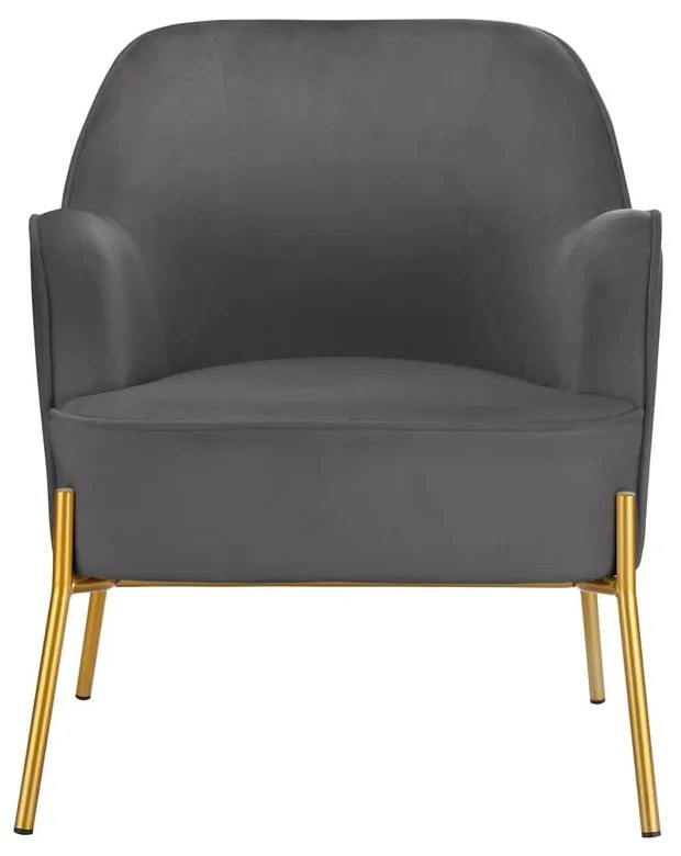 Poltrona grigia in velluto Runa - Støraa