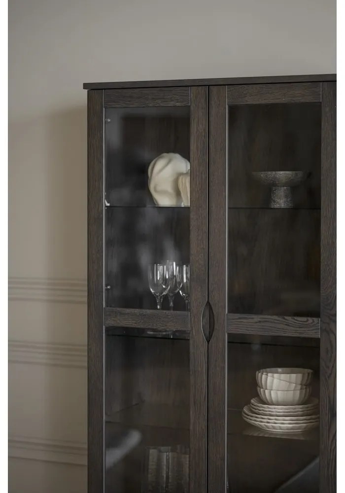 Vetrina marrone in rovere 82x185 cm Filippa - Rowico