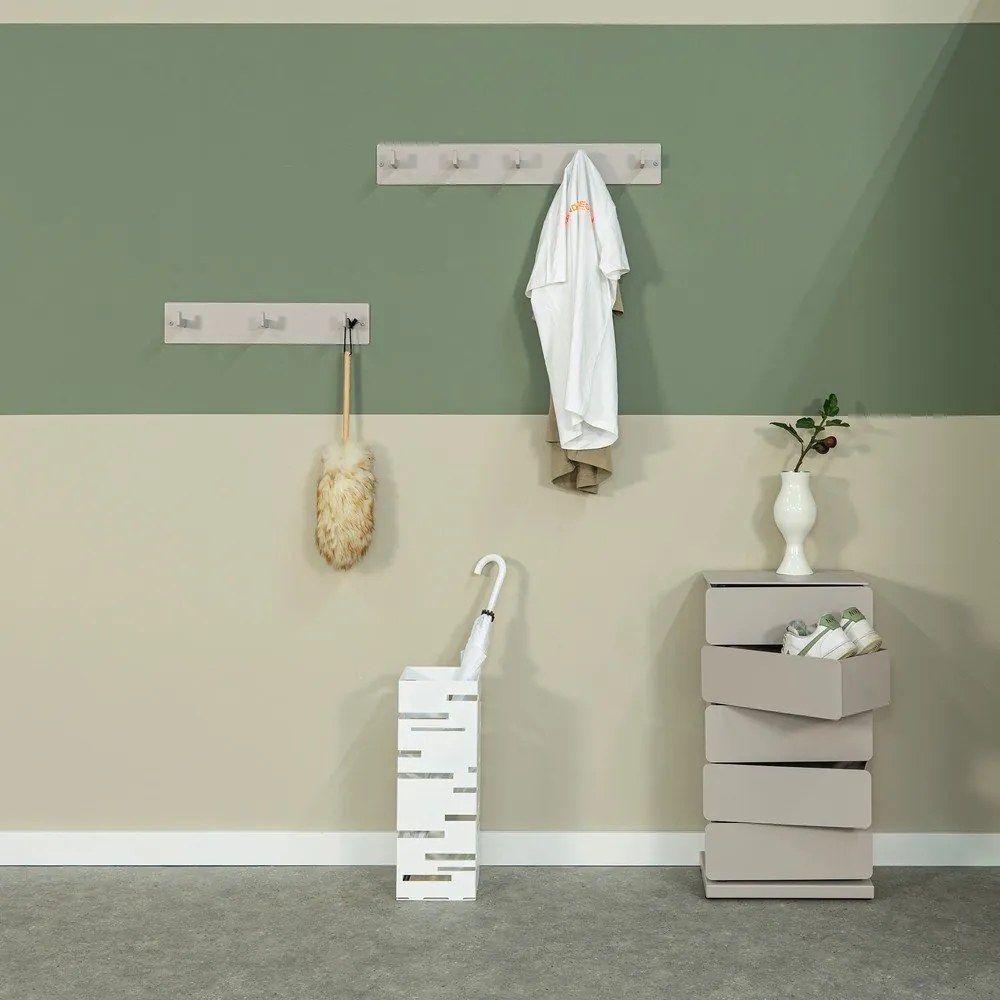 Attaccapanni da parete grigio tortora in metallo 70 cm Leatherman – Spinder Design