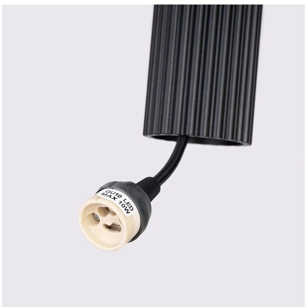 Lampadario nero in metallo Gleam – Sollux