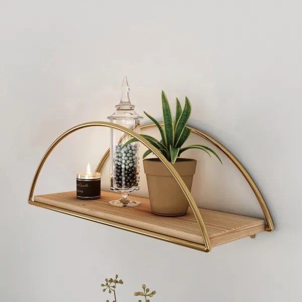 Mensola 45x18 cm quercia/oro