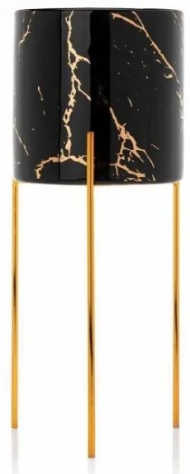 Portafiori NILA 28x11 cm nero/oro