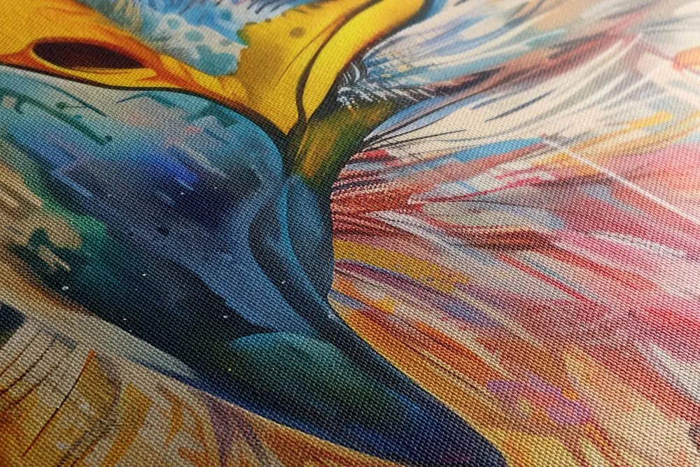 Stampa su tela – Aquila con imitazione di pittura
