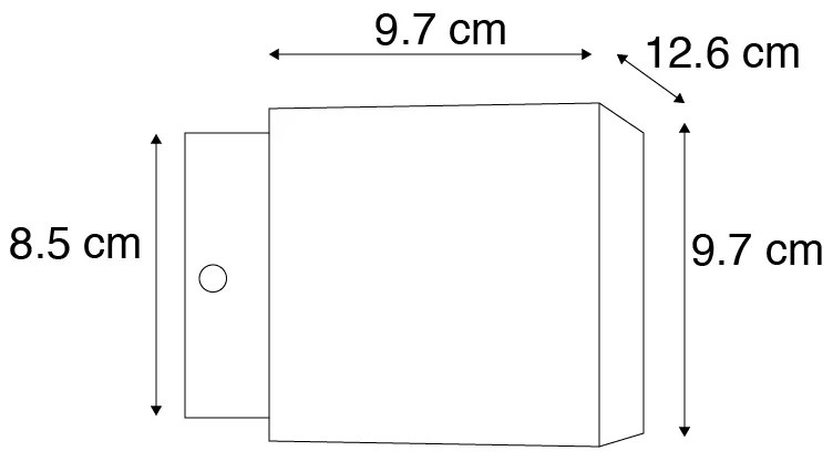 Applique da parete di design nero/oro con LED - Caja