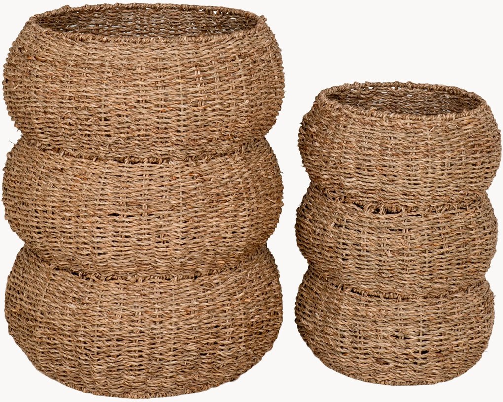 Set di 2 cestini in fibra naturale Sarbas