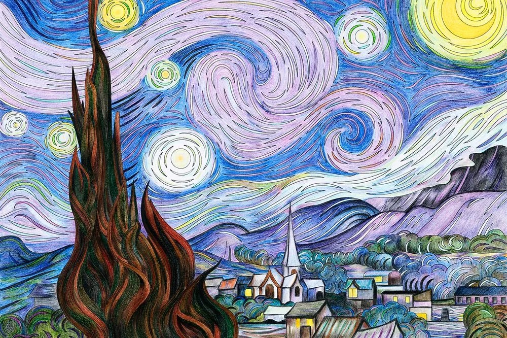 Carta da parati – Notte stellata - Vincent van Gogh