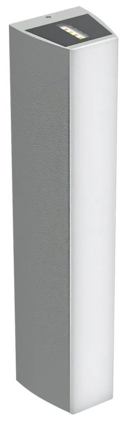 Applique Bidirezionale Grigia 12W CCT, IP65 da esterno - Serie FILO Colore Bianco Variabile CCT
