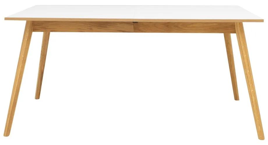 Tavolo da pranzo pieghevole bianco con decoro in rovere, 205 x 90 cm Dot - Tenzo