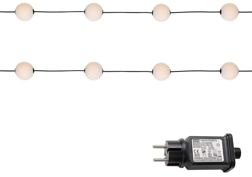 Catena luminosa da esterno moderna 8M con 14 luci LED - Malai