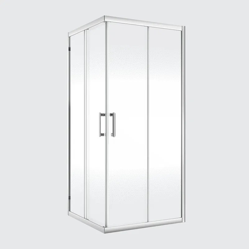 Box doccia con ingresso angolare Easy 70 x 70 cm, H 190 cm in vetro, spessore 6 mm smerigliato