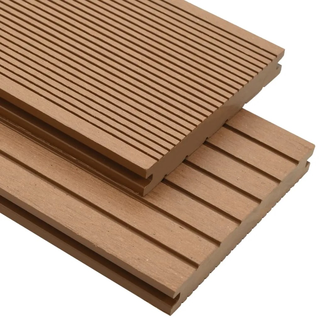 Pavimento Per Esterni İn Wpc Pieno Accessori 30 M² 2,2 M Teak /