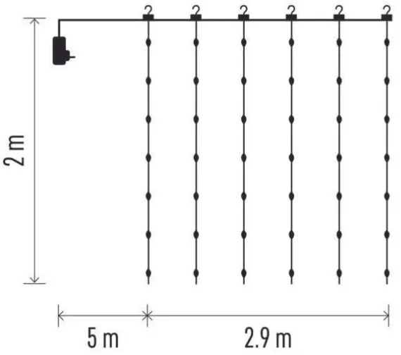 Catena di Natale LED da esterno 400xLED/8 funzioni 7,9 m IP44 bianco caldo
