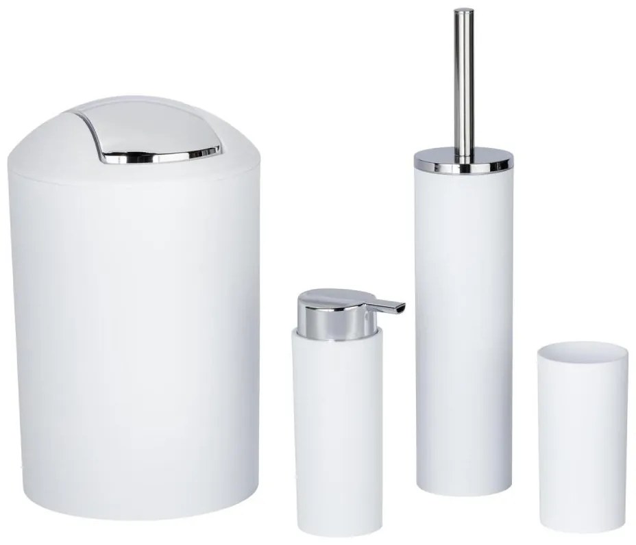 WENKO 24077800 - Set CALVO 6,5x13 cm bianco/lucido cromato