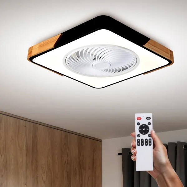 Brilagi-LED Lampada dimmerabile con ventilatore LED 30W 230V 3000-6500K nero/rov