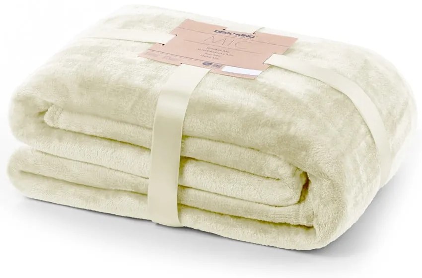 Coperta in microfibra color crema, 200 x 220 cm Mic - DecoKing