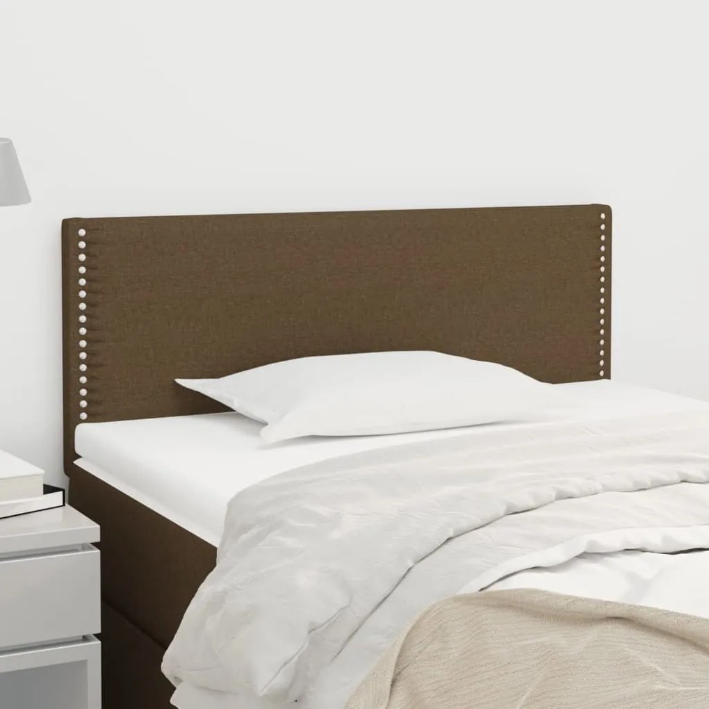 Testiera Marrone Scuro 80x5x78/88 Cm İn Tessuto /