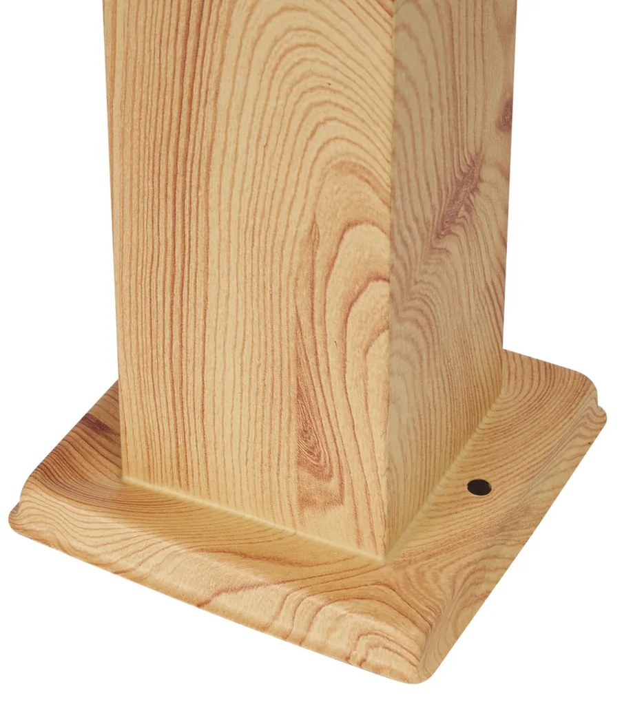 Lampada da terra moderna da esterno in acciaio con stampa legno 45cm IP44 - Malois