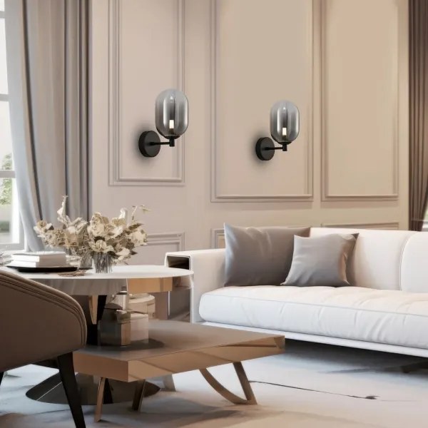 Applique ALIAS 1xG9/8W/230V nero/grigio