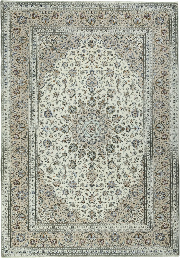 Kashan Tappeto persiano 250 x 360 Beige (Iran) Annodato A Mano