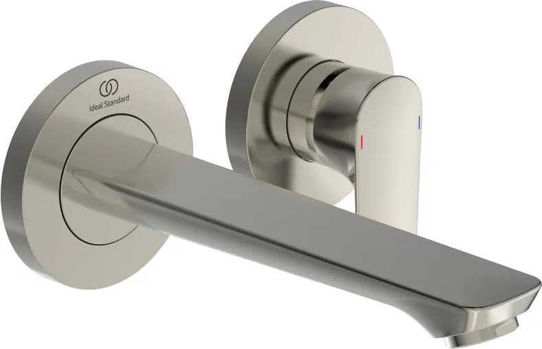 Rubinetto per lavabo a canna media getto laminare cristallino Concept Air cromo spazzolato satinato IDEAL STANDARD