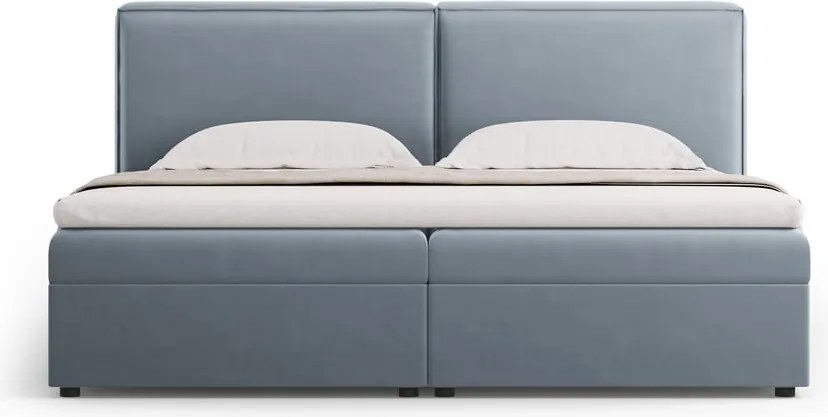 Letto boxspring azzurro con contenitore 160x200 cm Arendal - Cosmopolitan Design