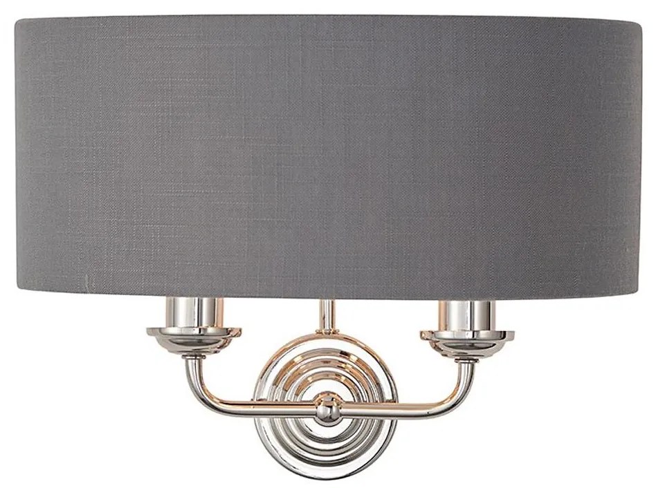 Endon 94406 - Applique HIGHCLERE 2xE14/40W/230V grigio scuro/cromo lucido